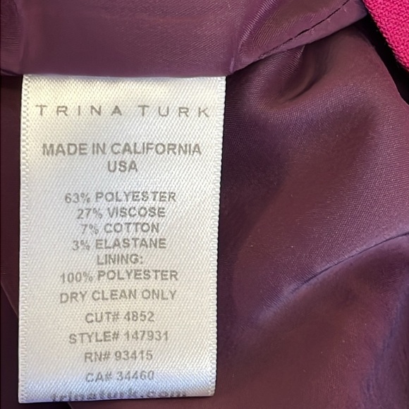 Trina Turk crepe cap sleeve Pink shift Dress - Picture 9 of 14